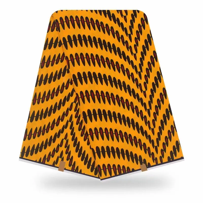 

Wedding Dress Sewing Material Ankara Wax Fabric 100%High Quality Cotton Fabric Real Nigerian Wax Print Fabric 6 Yards/Pcs HL18-9