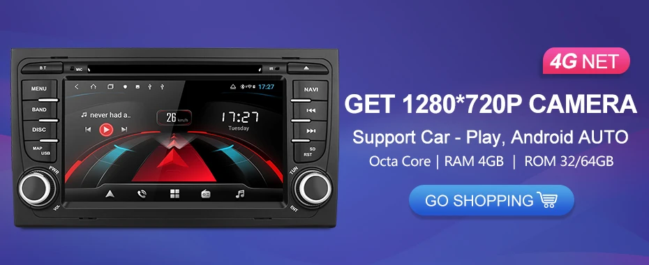 Discount Isudar 2 Din Car Multimedia Player GPS Android 9 DVD Automotivo For Audi/A4/S4 2002-2008 Radio Quad Cores RAM 2GB ROM 16GB DSP 0