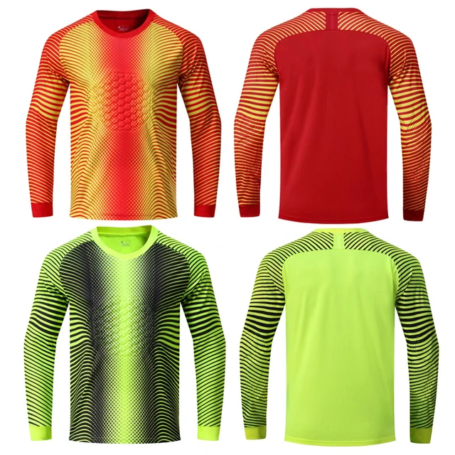 New Arrival Adult Soccer Goalkeeper Shirt Protective Sponge Long Sleeve  Training Goalkeeper Jersey Football Shirt High Quality - Soccer Jerseys -  AliExpress