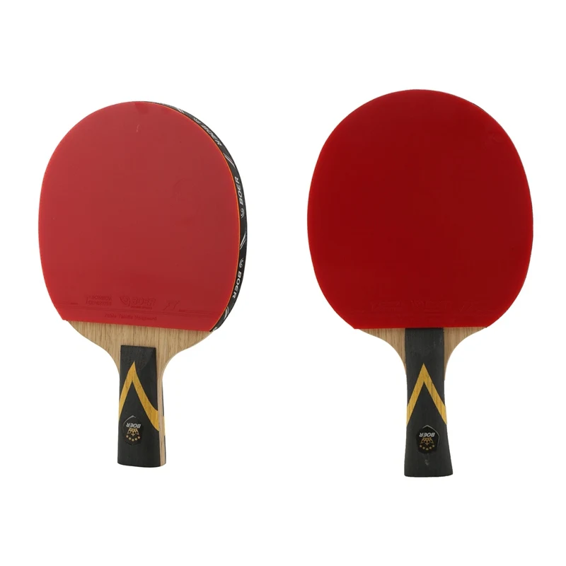 

1PC Table Tennis Racket Lightweight Ping Pong Paddle Bat Ergonomic Long/Short Handle Table Tennis Paddle With Carrying Case