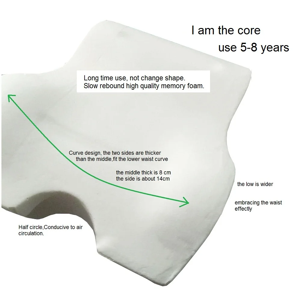 Эргономичный дизайн, поясничная поддержка, Подушка для спины, подушка из пены с эффектом памяти, объятия, боковая поясница, рабочий, уменьшает боль в спине, спинка