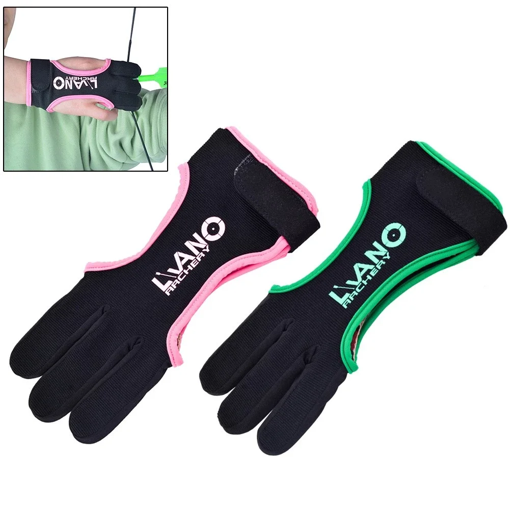 

3 Fingers High Elastic Hand Guard Protective Archery Bow Shooting Glove For Recurve Compound Bow Hunting Fit LH / RH Accessory