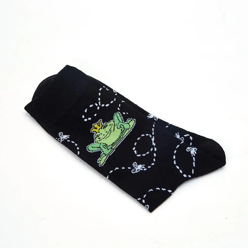Anewmorn/мужские креативные носки с принтом животных Дышащие носки для мальчиков в стиле хип-хоп - Цвет: Frog king