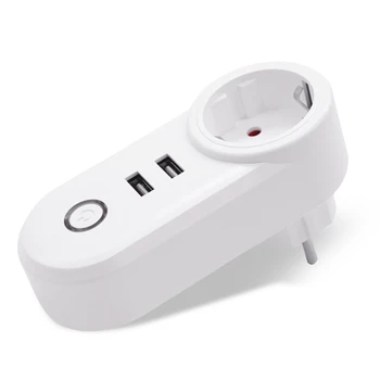 

WiFi Smart Socket Plug Outlet 2 USB Port APP Remote Control for Alexa Google