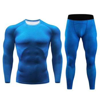 

winter Top quality new thermal underwear men underwear sets compression fleece sweat quick drying thermo underwear men clothing