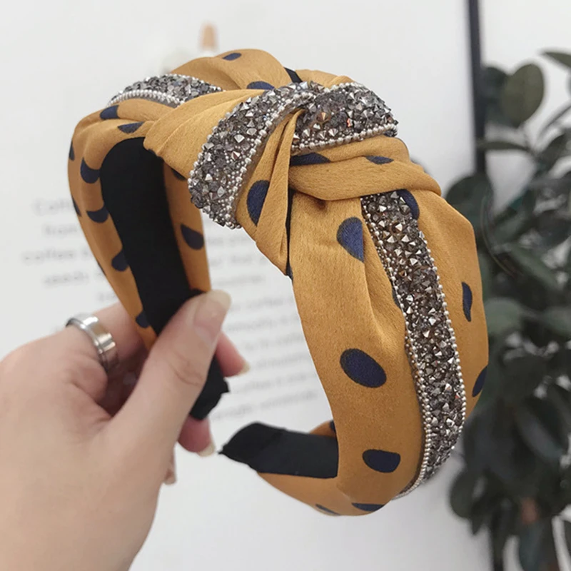 width 4cm 12 Haimeikang Лоскутная повязка на голову с блестками оранжевые повязки на голову для женщин цветной блок обруч для волос аксессуары бант поперечный Галстук широкая сторона повязки на голову ободок на голову - Цвет: width 4cm 12