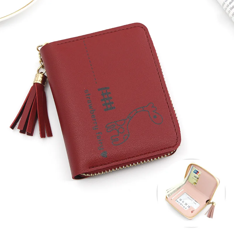 

2020 new Korean women's wallet short fawn clutch bag wallet zipper little girl coin purse card holder wallets for women luxury