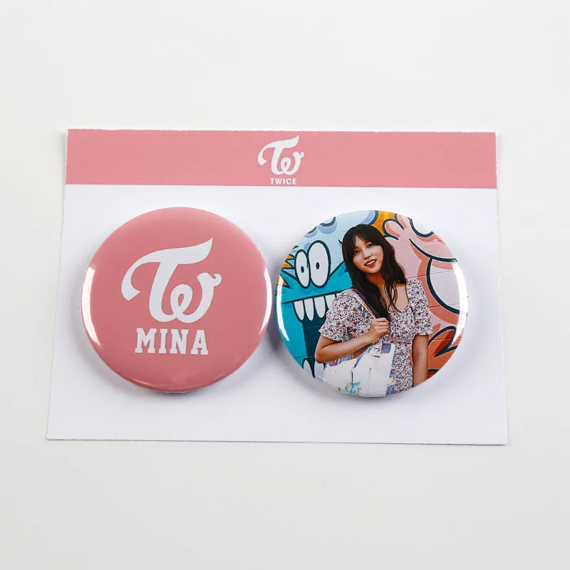 MINA Два новых альбома Feel специальные значки Броши заколки грудь Fancy You JUNG YEON SANA MINA NA YEON TZUYU MOMO DAHYUN JI HYO LJJ621 - Окраска металла: MINA