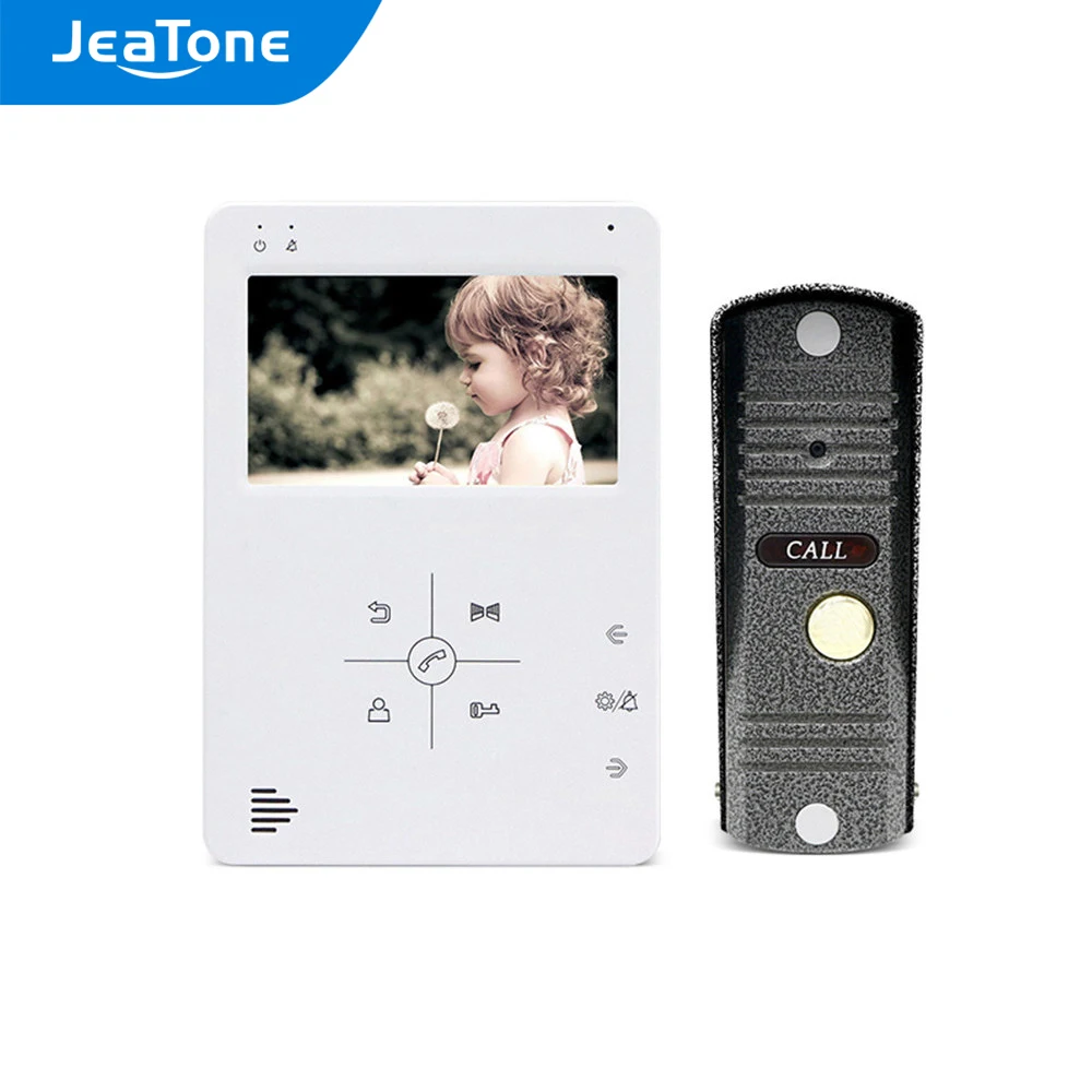 Video Door Phone Intercom 1200TVL Pinhole Camera 4.3/7 Inch Monitor Video Record Unlock Door Home Security Access Control System
