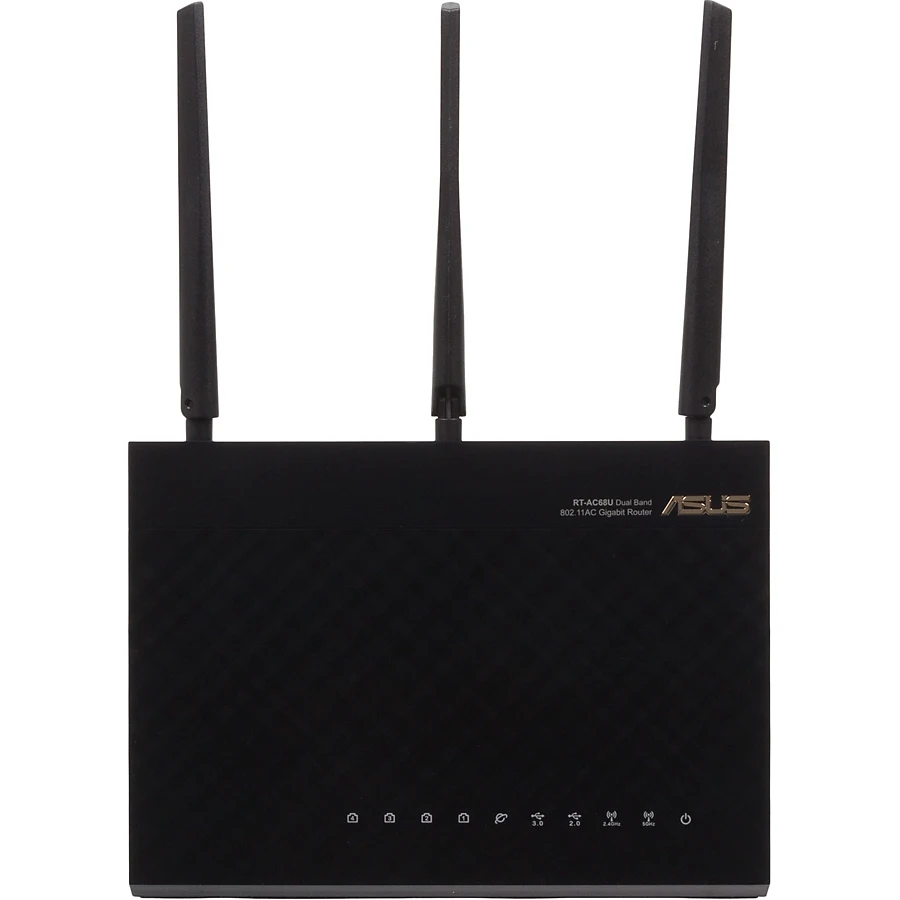 Роутер беспроводной Asus RT-AC68U AC1900 10/100/1000BASE-TX черный