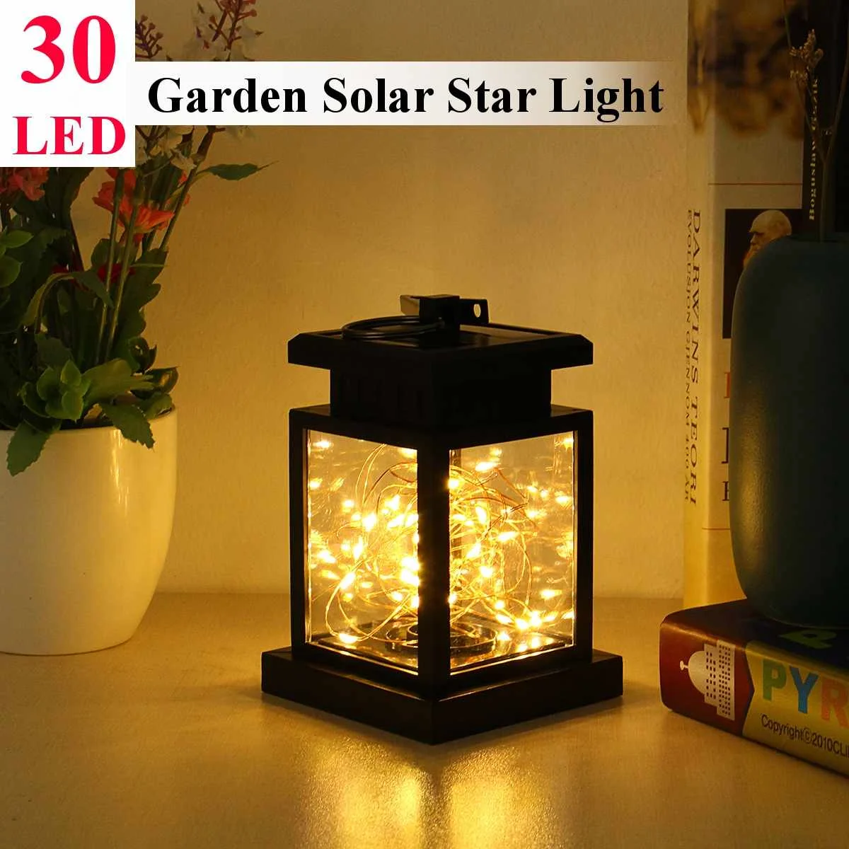 

30LED IP44 Waterproof LED Solar Power Garden Light Outdoor Lighting Hanging Solar for Camping String Lantern Decorative Romantic