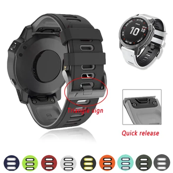 

Hot Watchband for Garmin Fenix 6X pro 6 6S 5 5X 5X plus 5S 3 HR 26 22 20MM Watch Quick Release Silicone Easyfit Wrist Band Strap