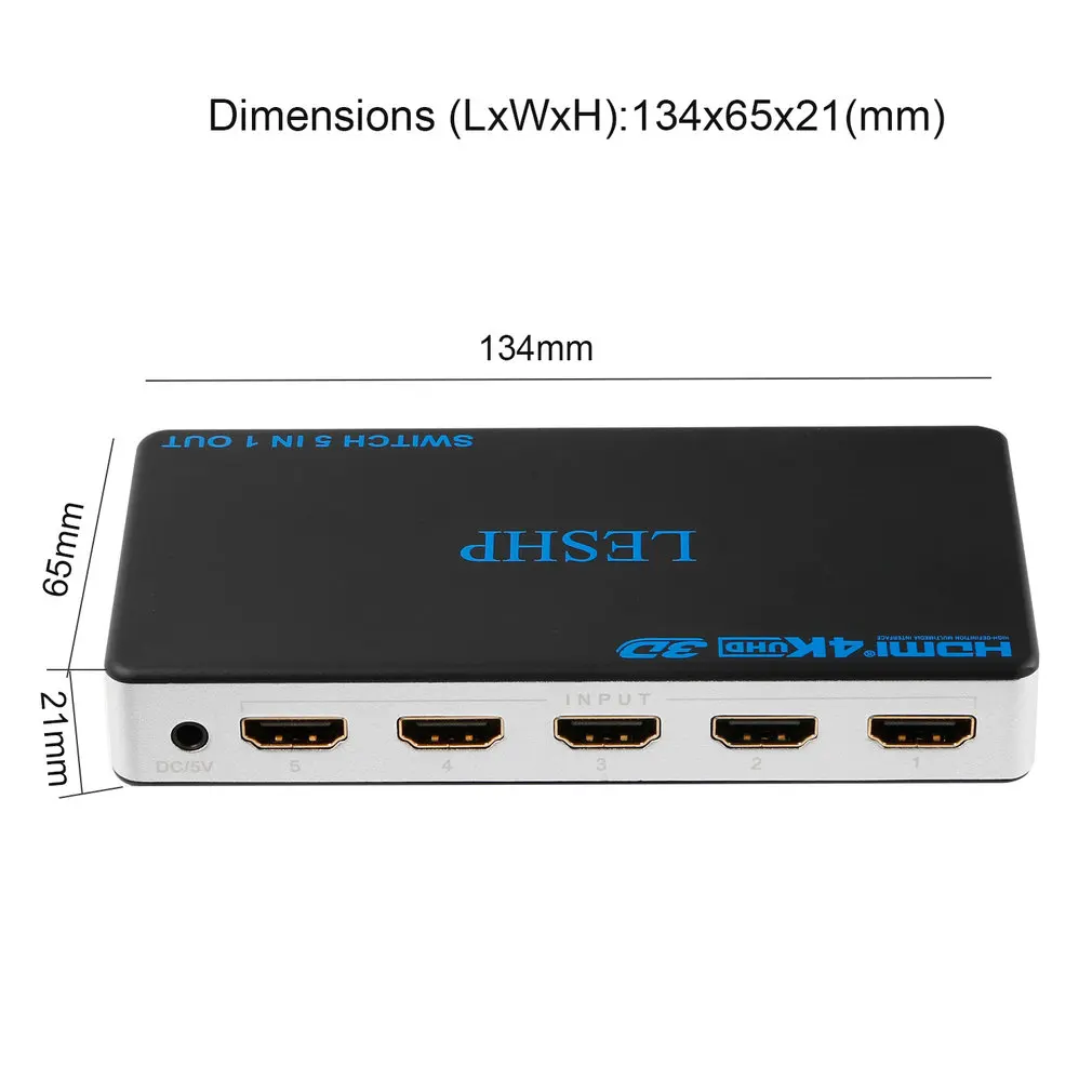 Переключатель 5 в 1 выход 5 портов HDMI переключатель Ultra HD 4K x 2K Поддержка 3D для игр просмотра фильмов низкое энергопотребление