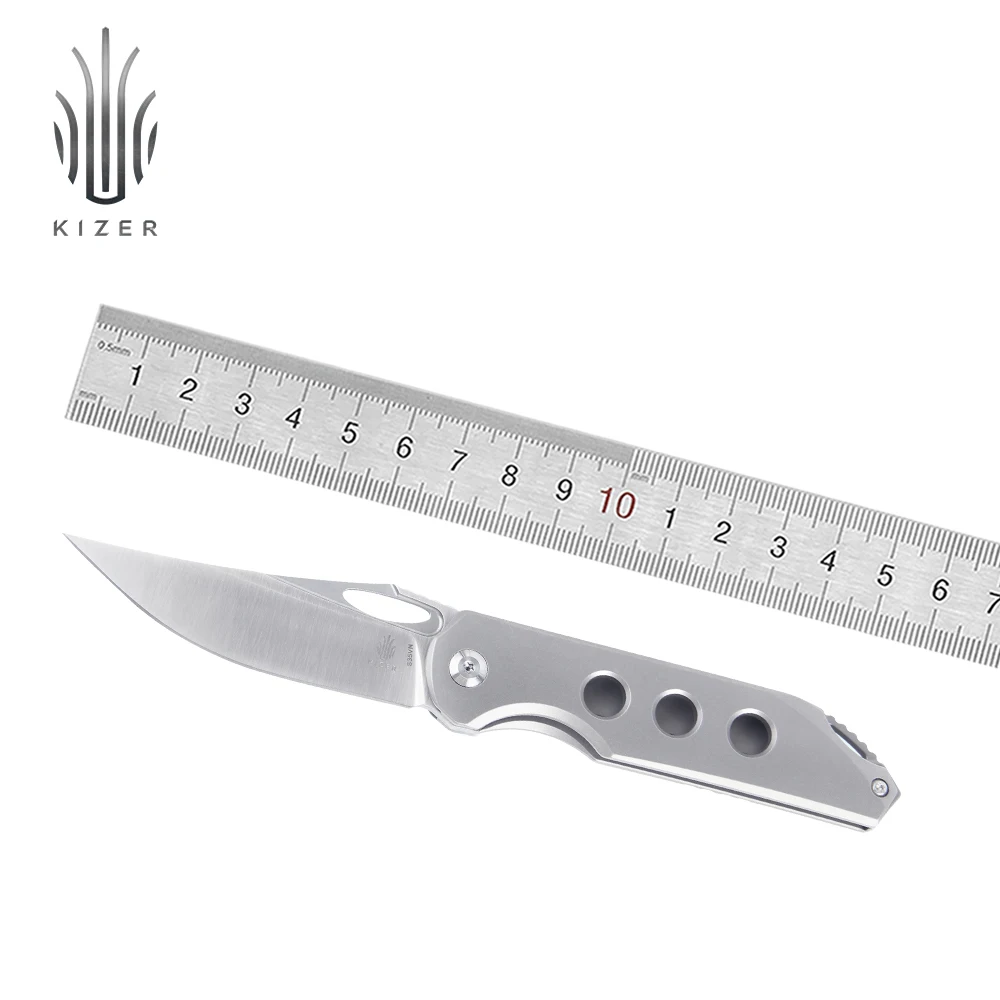 

Kizer pocket knife Assassin KI3549A2 2020 new folding knives with titanium handle useful outdoor camping tool