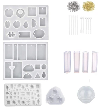 

Silicone Resin Moulds For Jewellery Making Epoxy Resin Casting Kit Diy For Resin Jewellery Soap Dried Flower Leaf Sphere Diamond
