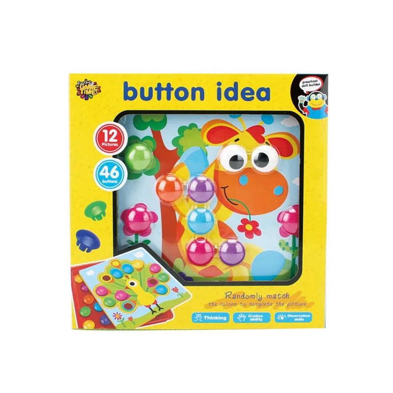 

Educational Early Education Color Cognitive Mushroom Nail Combination Fight Inserted Board Toy Educational Puzzle Inserted Build