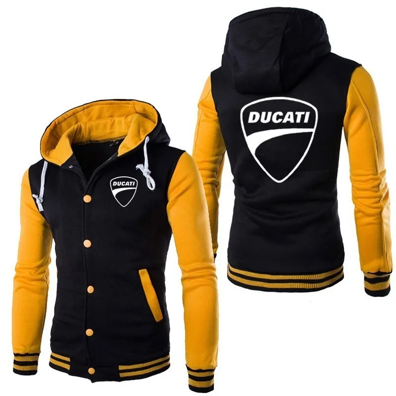 2 Мужской кардиган Ducati С Логотипом Автомобиля, Повседневный, с капюшоном, модный, XL, Harajuku, высокое качество, спортивная одежда, бейсбольная одежда для мужчин - Цвет: 2
