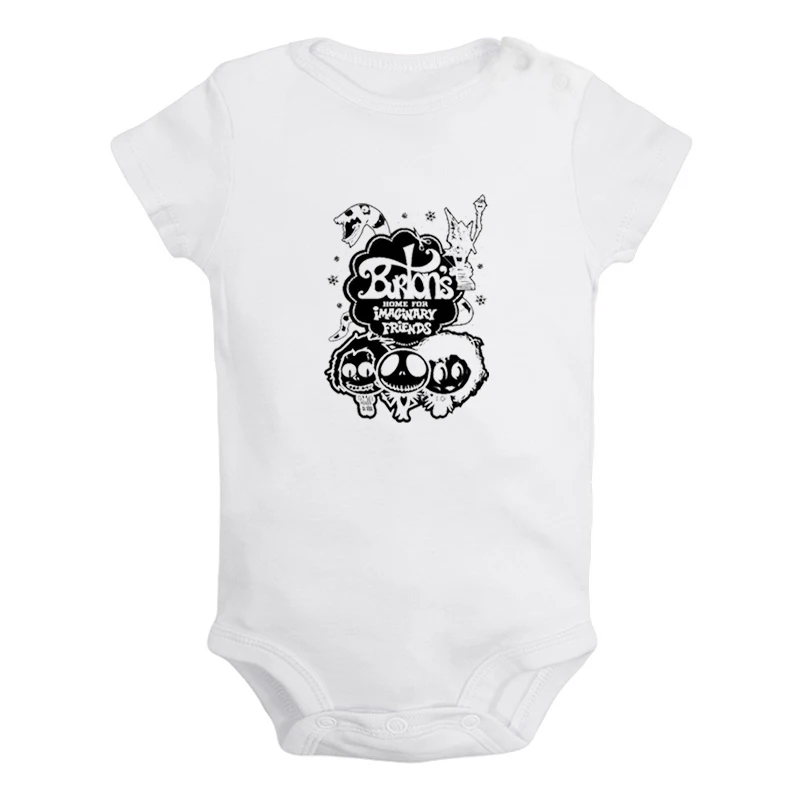 

Burtons Home For Imaginary Friends Daddy Engineer Printed Newborn Baby Girl Boys Clothes Short Sleeve Romper Outfits 100% Cotton