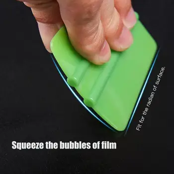 

New Auto Film Tool Vinyl Carbon Fiber Window Ice Remover Cleaning Wash Car Scraper With Felt Squeegee Tool Film Wrapping TSLM1