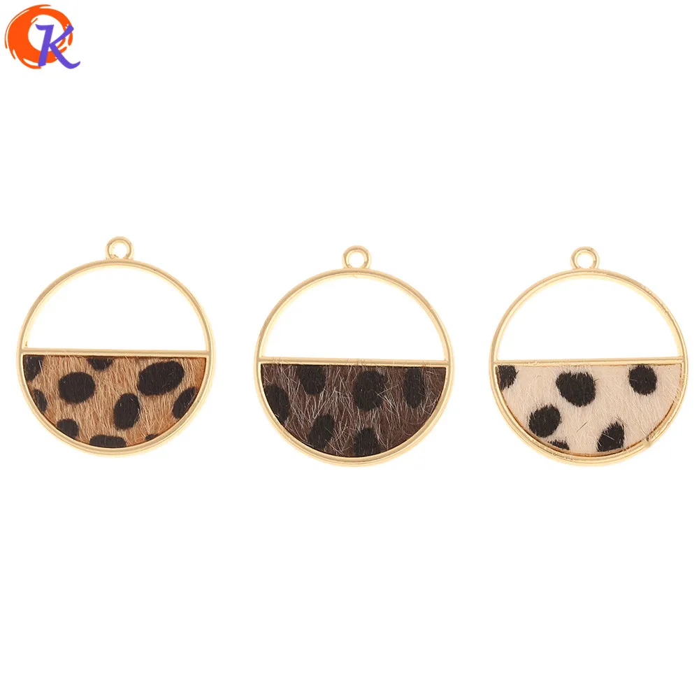 

Cordial Design 50Pcs 28*32MM Jewelry Accessories/Charms/Round Shape/DIY Making/Leopard Print Effect/Hand Made/Earrings Findings