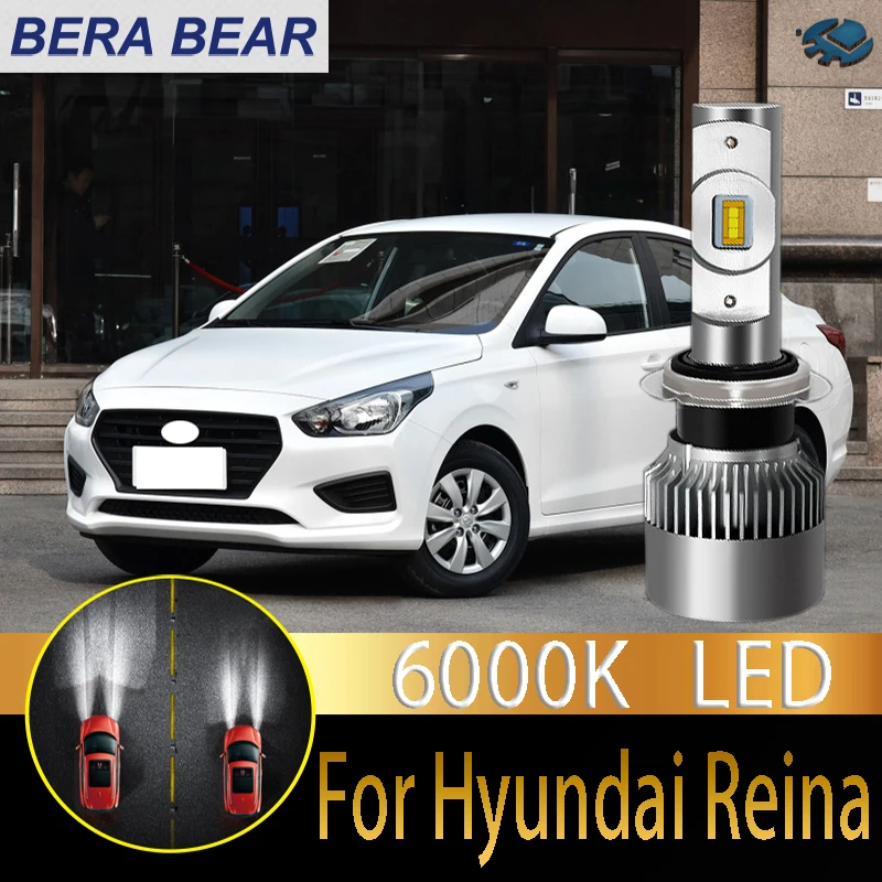 Автомобильный головной светильник BERA BEAR, светодиодный светильник для hyundai Verna Reina, светодиодный автомобильный светильник 6000 K, лм, белый светильник, автомобильный головной светильник 2X