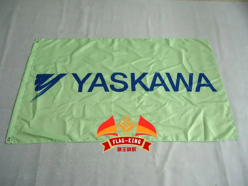 3ft x 5ft3 x5ft Yaskawa логотип байрак Печати Баннер, Флаг из полиэстера Размеры 150*90 см
