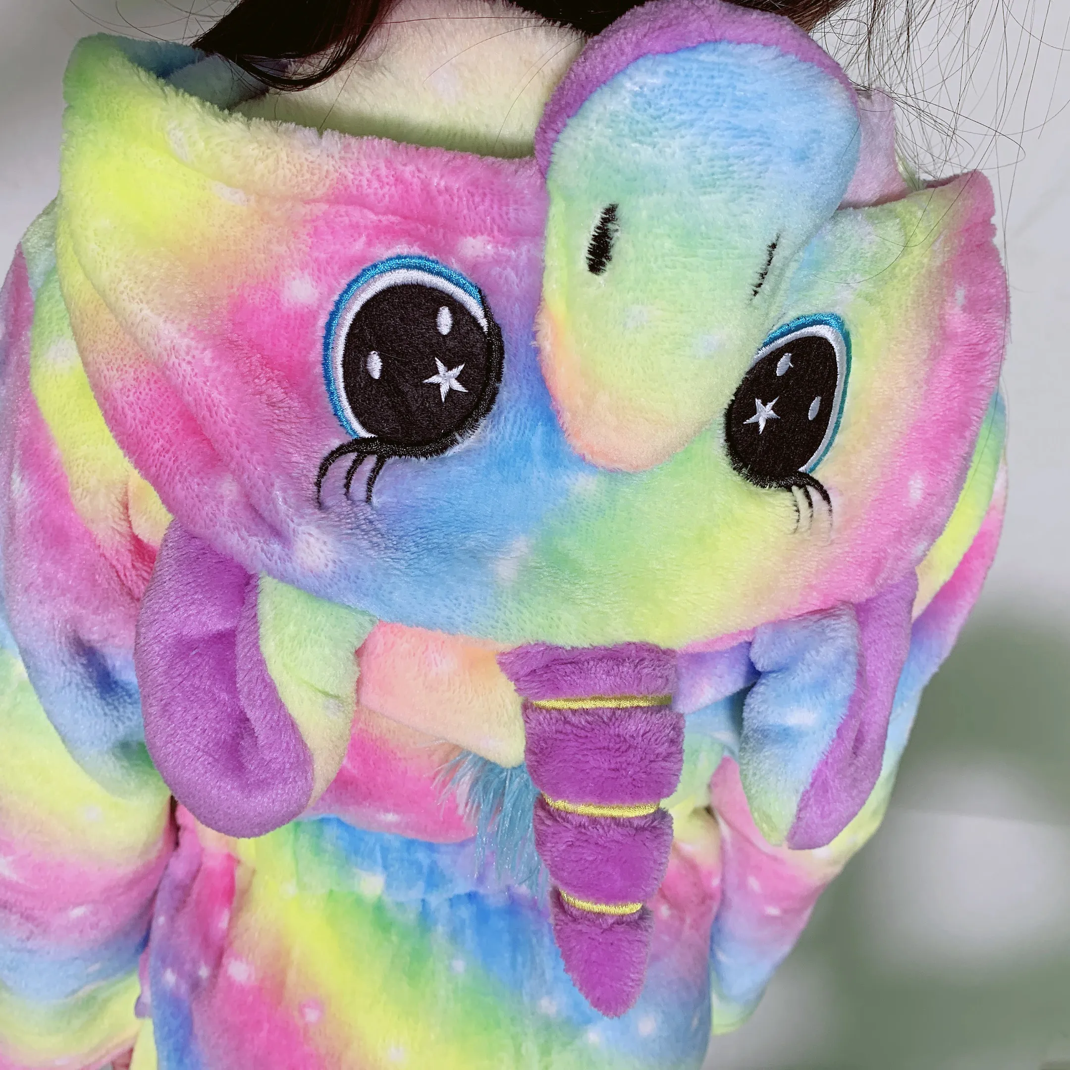 New Winter Big Boys Girls Bath Robe Children Unicorn Hooded Flannel Pajamas Bathrobes For Teenage Boy Cartoon Pajamas Baby Robes