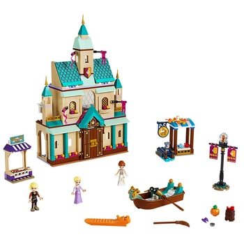 

2019 New Friend Compatible Lepined 41167 521Pcs Friends Girl Series Arendelle Castle Village Building Blocks Toys for Kids Gift