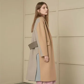 

2020 Spring Winter Woman Coats Wool Coat Female Korean Fashion Office Ladies Trench Coat Plus Size Outwear Wool Blends Overcoat