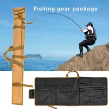 Складная рыболовная удочка сумка утолщенная Рыболовная Сумка для хранения с регулируемым ремешком