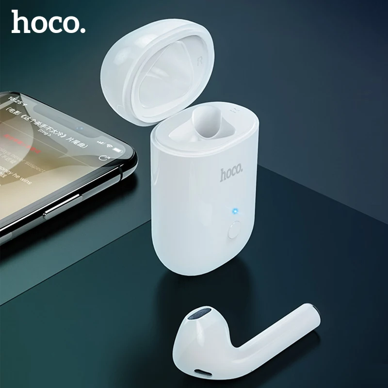 

HOCO Mini Bluetooth Earphone In Ear Wireless Earbud Touch Control Bluetooth 5.0 Headset With Charging Box Mic For iPhone Huawei