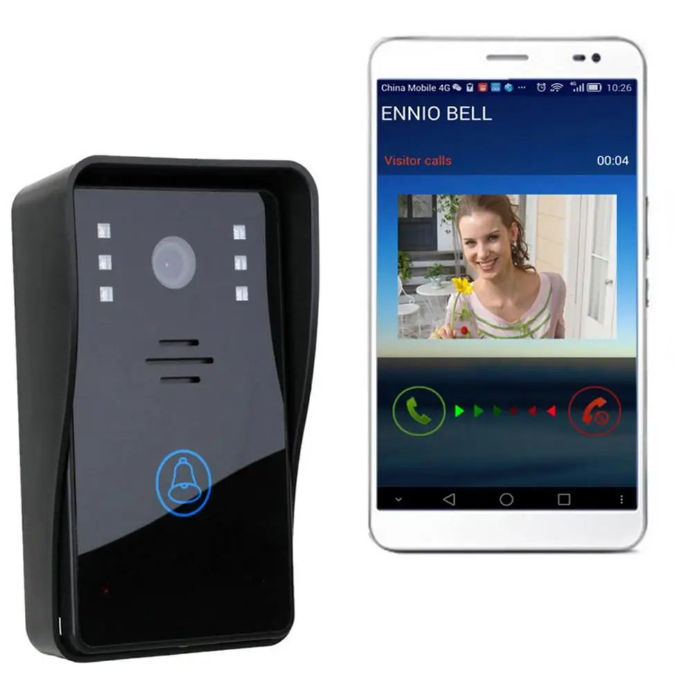 

ENNIO SY-WIFI002 WIFI Doorbell Intercom Wireless Video CE ROHS Certified Digital Safety Guard Infrared Night Vision Door Bell