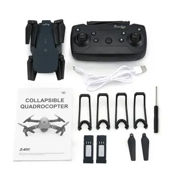 

DJ-1 2.4Ghz WIFI FPV Foldable RC Drone 2.0MP Wide Angle Camera Altitude Hold Headless Mode RC Drone Aircraft w/ 2 Battery