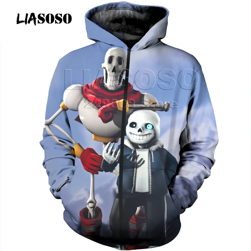 LIASOSO новая игра «Undertale», футболка с 3d принтом, Мужская Женская куртка с застежкой-молнией и капюшоном, Повседневная футболка хип-хоп в стиле Харадзюку, топы, куртка с застежкой-молнией и капюшоном - Цвет: 20