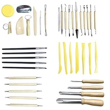 40 шт. профессиональные глиняные инструменты для скульптуры, набор восковых гончарная керамика, инструменты для рукоделия, глина для моделирования и резьбы, наборы инструментов