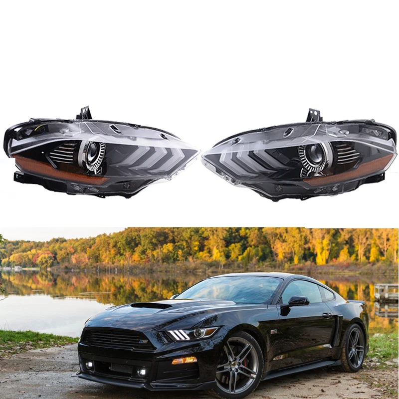 Черная светодиодная фара (подключи и работай) для Ford Mustang 2018 + | Автомобили