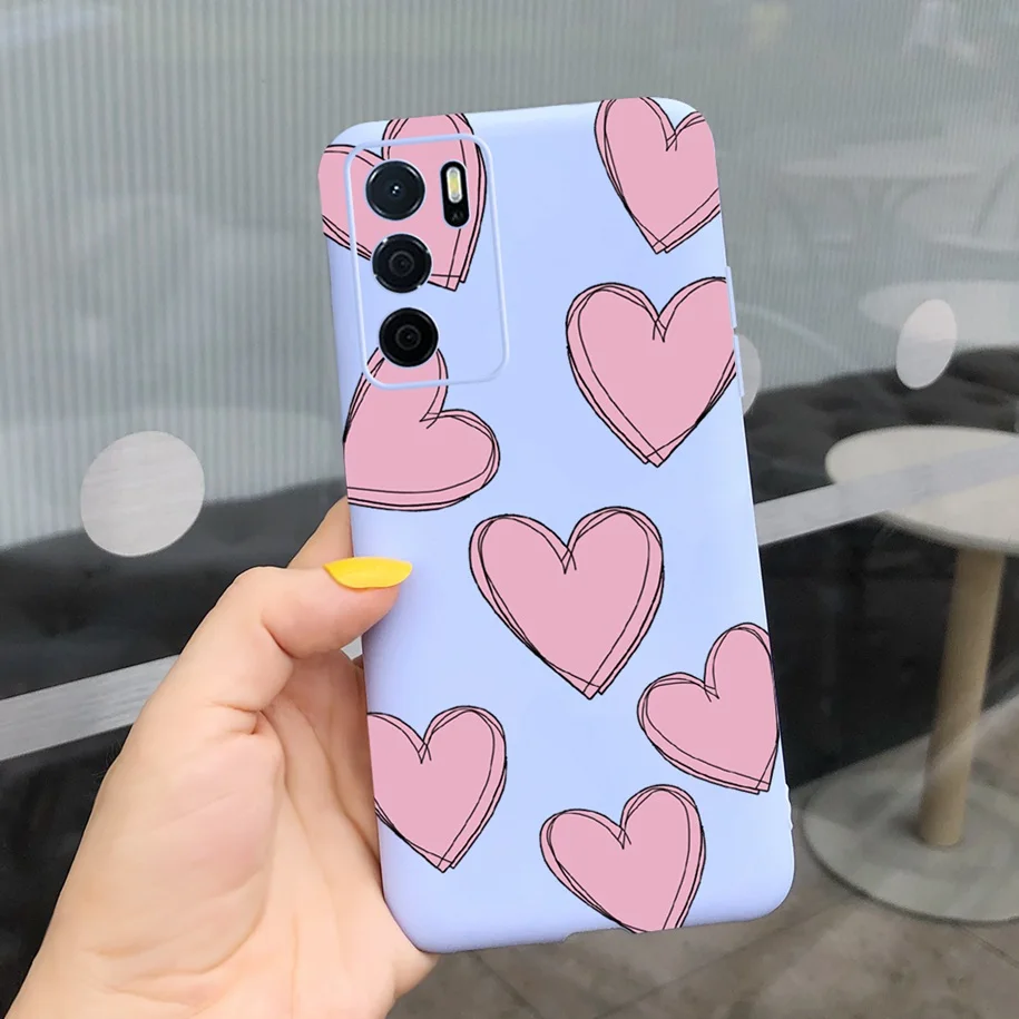 Love Heart Case For OPPO A16 Cover OPPOA16S Phone Case Shockproof Silicone Bumper For OPPO A16 CPH2269 A 16 S Back Cover Housing oppo phone cover