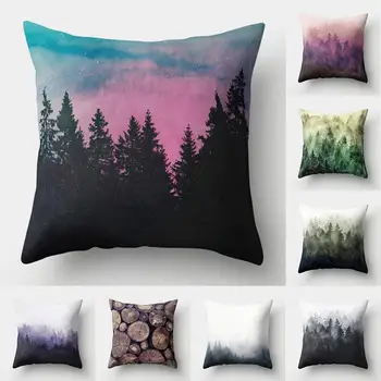 

Pillowcases Simple Fashion Throw Pillow Case Cafe Sofa Cushion Cover Home Decor Tree Sofa Waist Cushion Cover Pillow Case