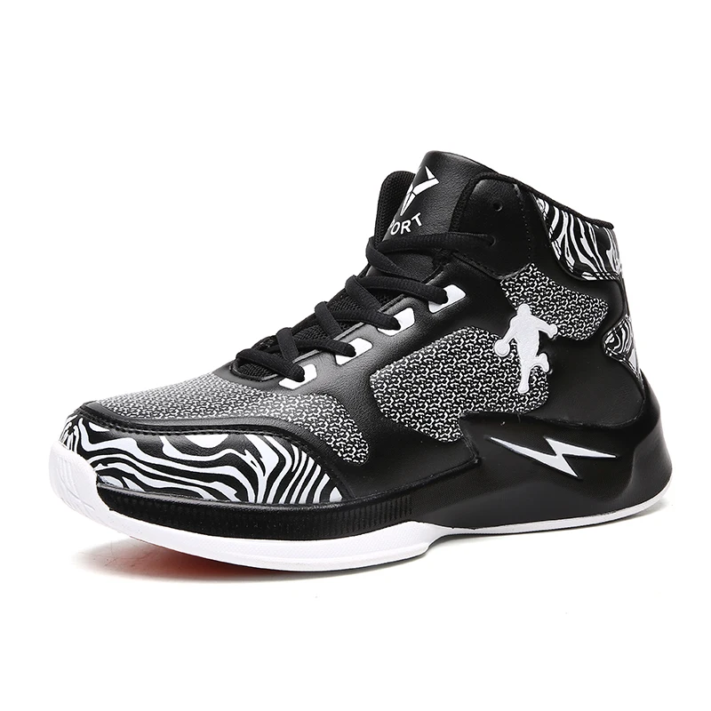 CINESSD/Прочные баскетбольные кроссовки; нескользящая обувь Jordan; высокие спортивные кроссовки; уличные кроссовки; Мужская амортизирующая спортивная обувь - Цвет: Черный