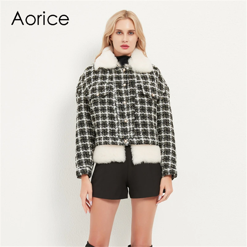 Aorice женские пальто из натурального овечьего меха куртка 2020 Ins/Лидер продаж туфли