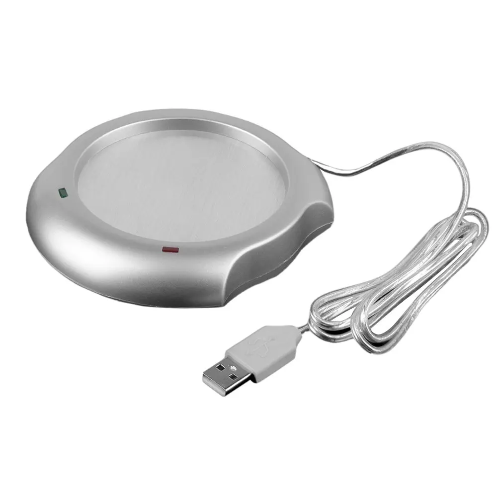 NewUSBHeatingCoasterPortableBeverageCoffeeHeaterSmartTouchCupHeatingPadOffice