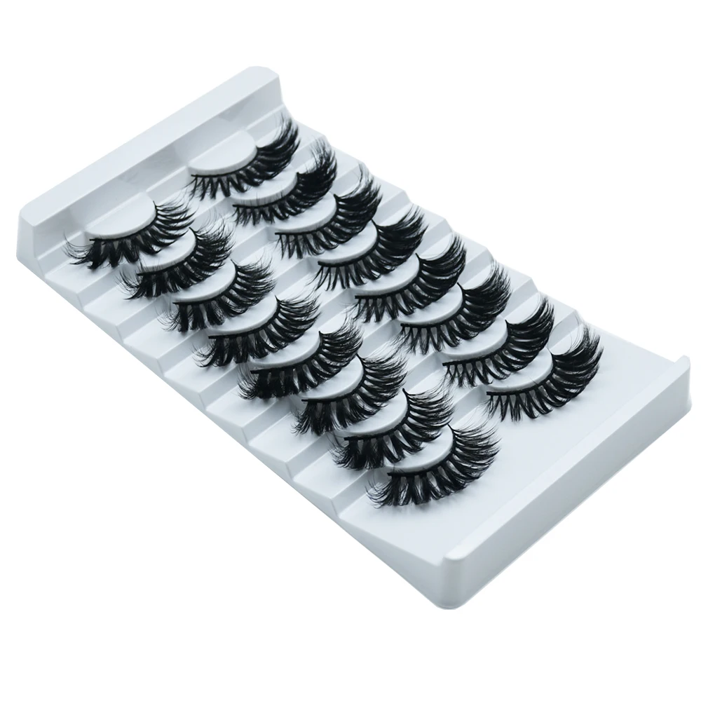 

Credevtop 8 Pairs 3D Handmade Imitation Mink Three-dimensional Thick False Eyelashes Naturally Extend Woman Eye Makeup Fashion
