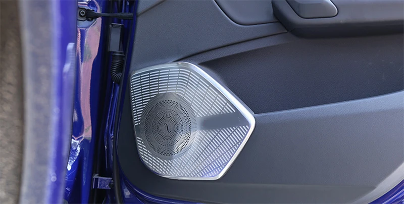 Черная Титановая Крышка рога для AUDI NEW Q5 Нержавеющая сталь Дверная крышка рога Матовая Серебристая хромированная формовочная отделка 4 шт