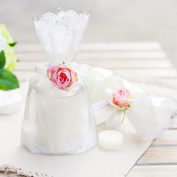 

50PCS Lace Cupcake Gift Bags White Lace Flower Gift Bag Sweet Biscuit Cookie Bags Wedding Party Favors