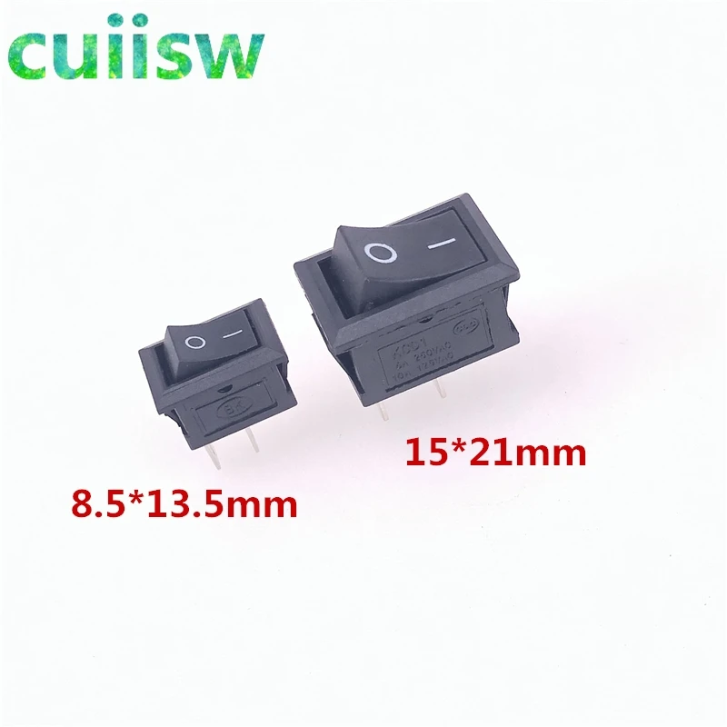 Rocker Switch 5 pcs/lot KCD1 15*21mm 2 Pin 250V 3A 6A Boat Switch 8.5*13.5mm Snap-in SPST ON OFF Rocker Position Switch