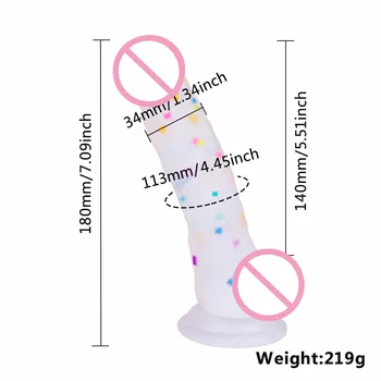 Rainbow Simulation Dildos Masturbator Clitoris Stimulator Silicone Penis Sex Toys for Women Erotic Sex Appeal Tools for Adults 6