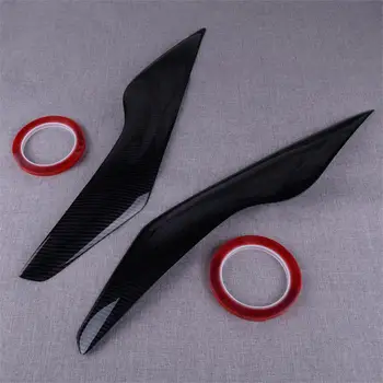 

CITALL Carbon Fiber Texture Exterior Front Headlight Eyebrows Eyelids Cover Trim molding Decoration Fit for Ford Focus 2009-2011