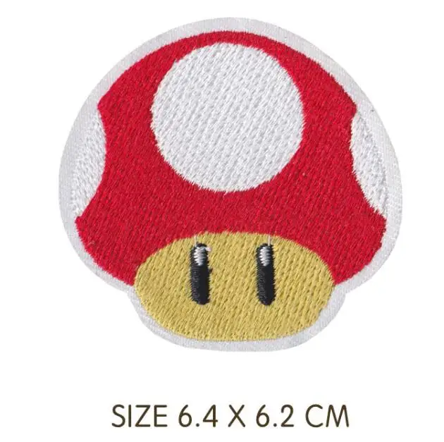 Cute Cartoon Embroidered Iron on Parches Patch Game Characters Ghost Mario Fabric Badge Children Jacket Clothing Accessories DIY - Цвет: 121