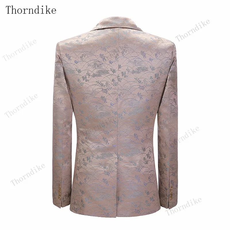 Thorndike Suits Mens Fashion Slim Business Blazer +Vest +Pants 3 Pieces Sets Male Boutique Tuxedos Suits Groom Best Wedding 3