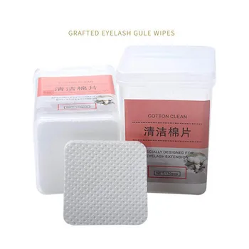 

170Pcs Eyelash Extension Glue Remover Pads Lint-Free Paper Cotton Lashes Grafting Non-woven Glue Cleaning Wipes Makeup Tools